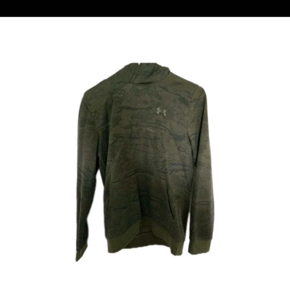 Under Armour Camo Green Sherpa Lined Hood Youth Large Hoodie EUC